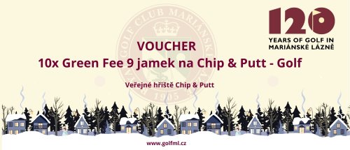 Voucher 10x Green Fee 9 jamek na Chip & Putt - Golf