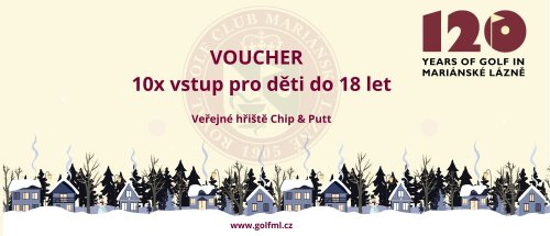 Voucher 10x Green Fee vstup na Chip & Putt pro mládež do 18 let