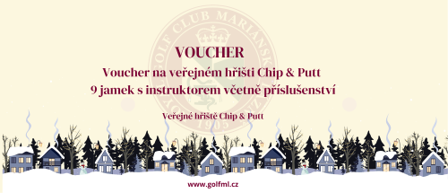 Voucher na veřejném hřišti Chip & Putt - 9 jamek s instruktorem včetně příslušenství